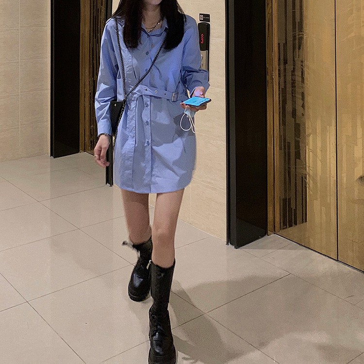 Áo Sơ Mi Dài Tay Cổ Bẻ Thời Trang Hàn Quốc Cho Nữ