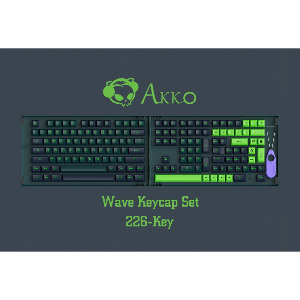 [Mã 44ELSALE2 giảm 7% đơn 300K] AKKO Keycap set – Wave Sonic (PBT Double-Shot/ASA profile/229 nút)