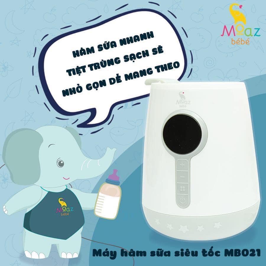 (Hàng chính hãng) Máy hâm sữa siêu tốc và tiệt trùng bình sữa MOAZ BEBE MB-021 &quot;Máy hâm sữa cho bé''