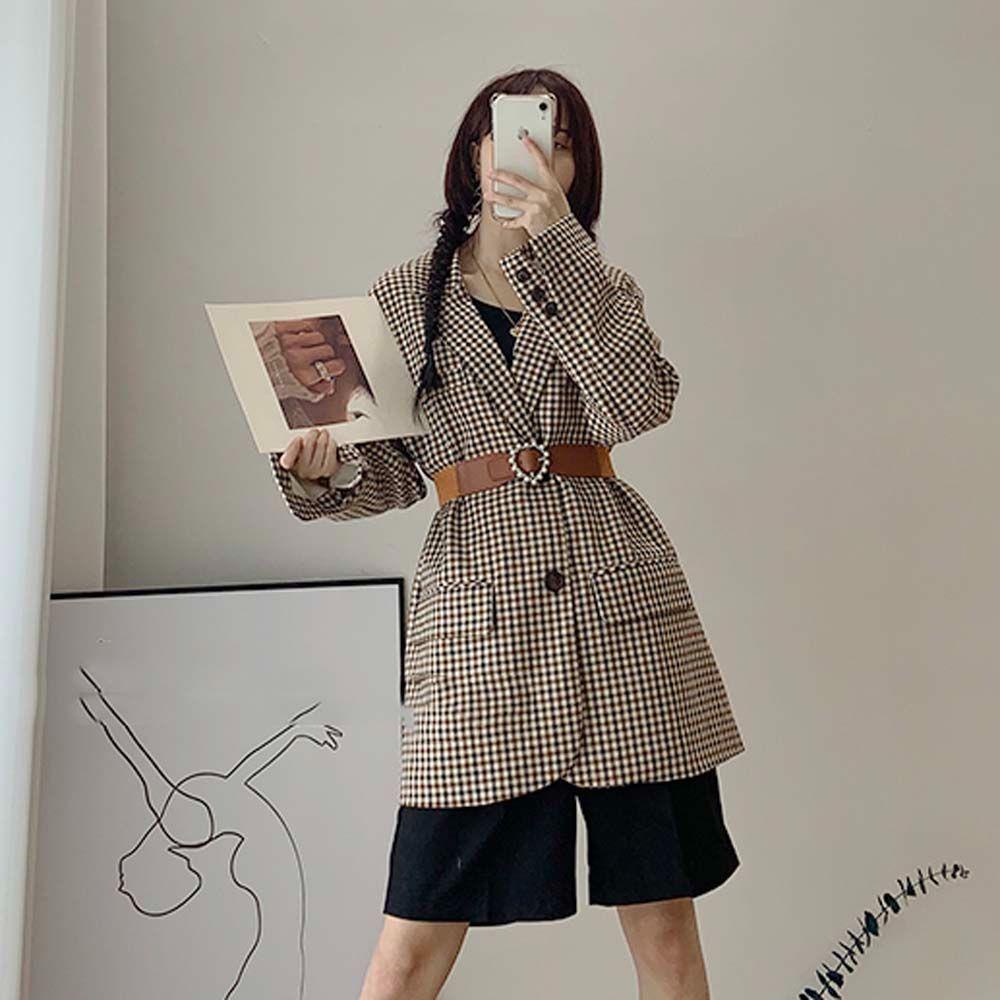 Thắt Lưng Co Giãn Màu Đen Trơn Hình Trái Tim Phong Cách Vintage Thanh Lịch Cho Nữ