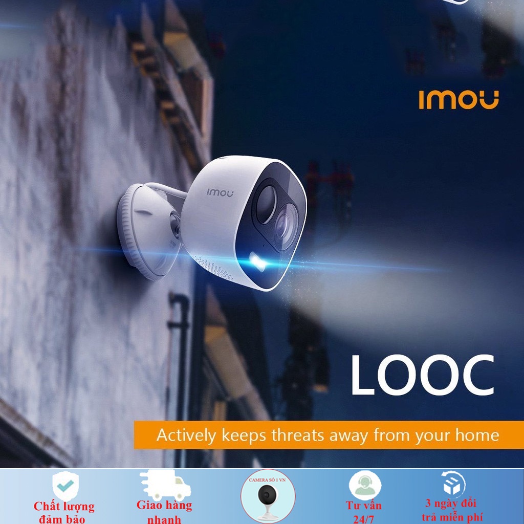 Camera IP WiFi Ngoài Trời 2MP Báo Động IMOU Looc C26EP, có đèn trợ sáng bảo hành 24 tháng