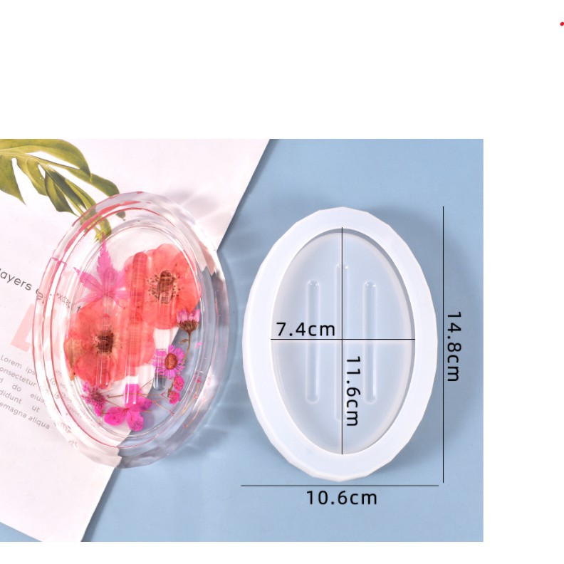 Khuôn resin làm khay đựng đồ hình oval