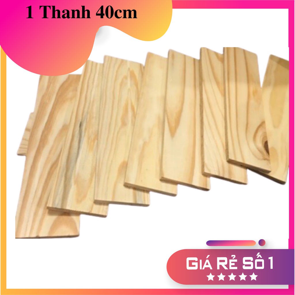 Gỗ Thông Pallet Bào Láng 4 Mặt ( Dài 40cm, Rộng 9.5cm, Dày 1,4cm )