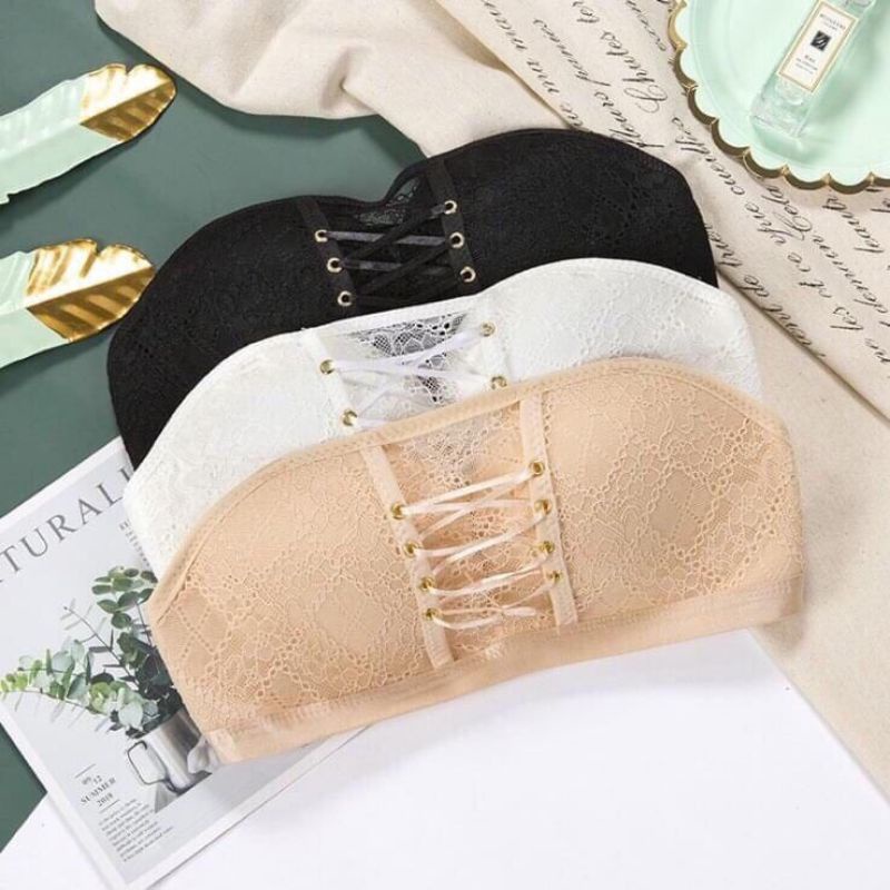 Áo bra cúp ren đây đan hàng QC