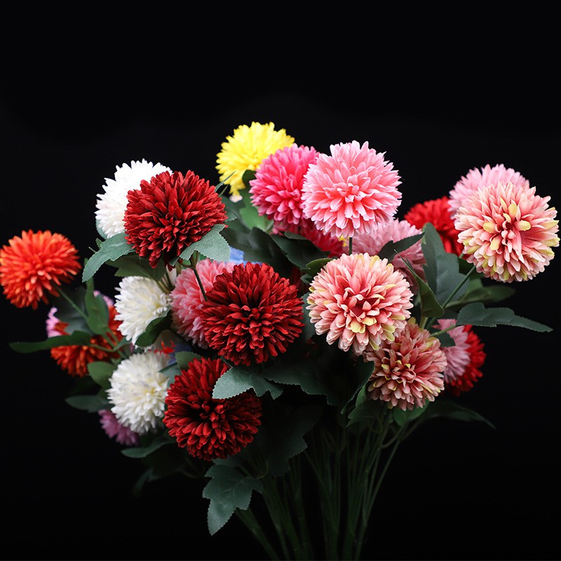 Hoa giả - cúc pansy cành 3 bông to