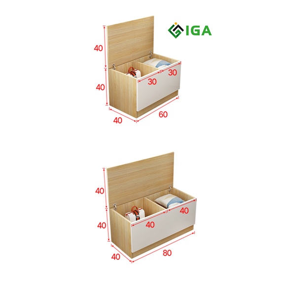 Tủ gỗ để đồ thông minh S Smart tận dụng không gian cạnh cửa sổ - GP131