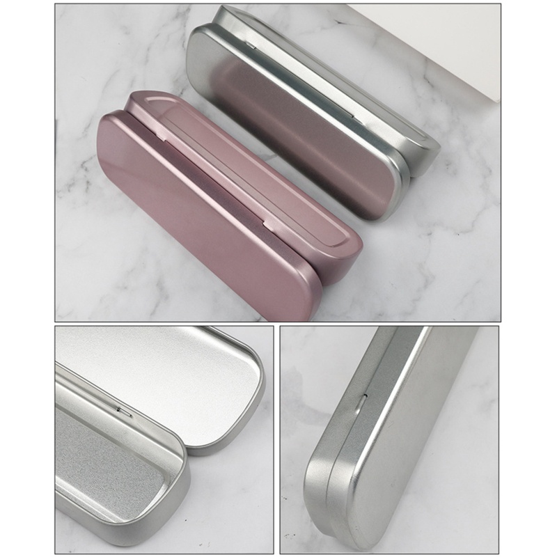 Hộp Đựng Bút Mini Bằng Kim Loại Có Đệm Khí Và Giá Đỡ Bút Tiện Dụng Cho Học Sinh / Văn Phòng