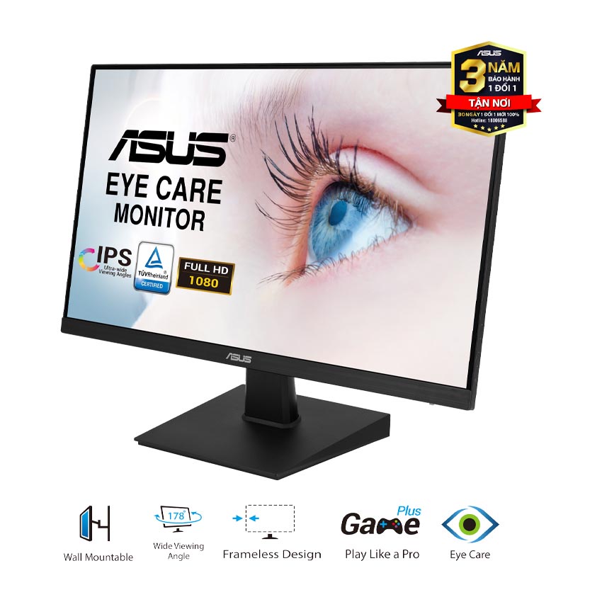 Màn Hình ASUS VA24EHE (23.8 inch'/FHD/IPS/75Hz/5ms/250 nits/HDMI+VGA+DVI)