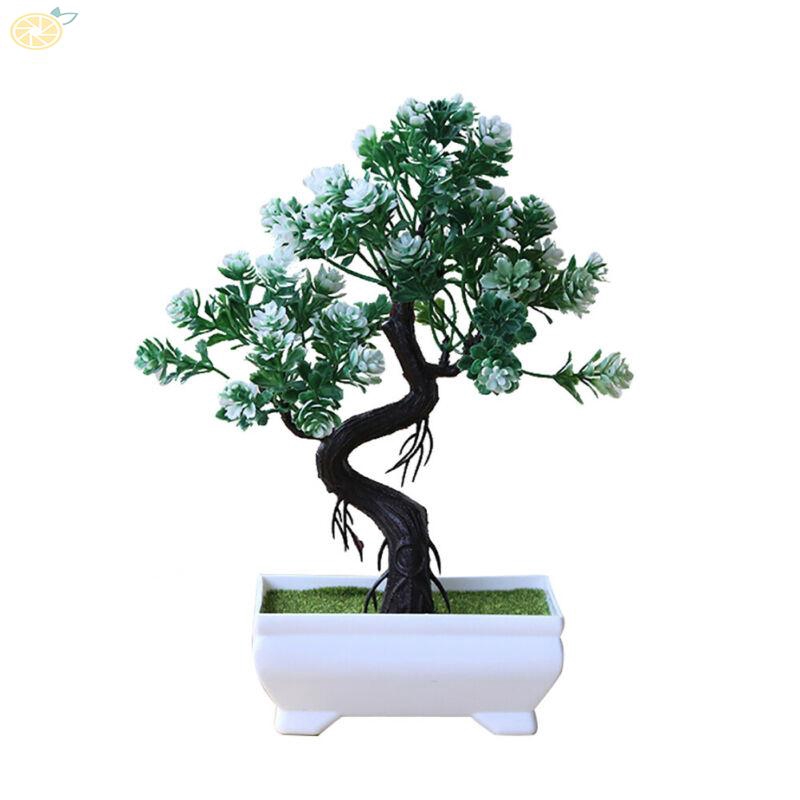 Chậu cây cảnh giả 24cm dùng trang trí bàn làm việc đẹp mắt