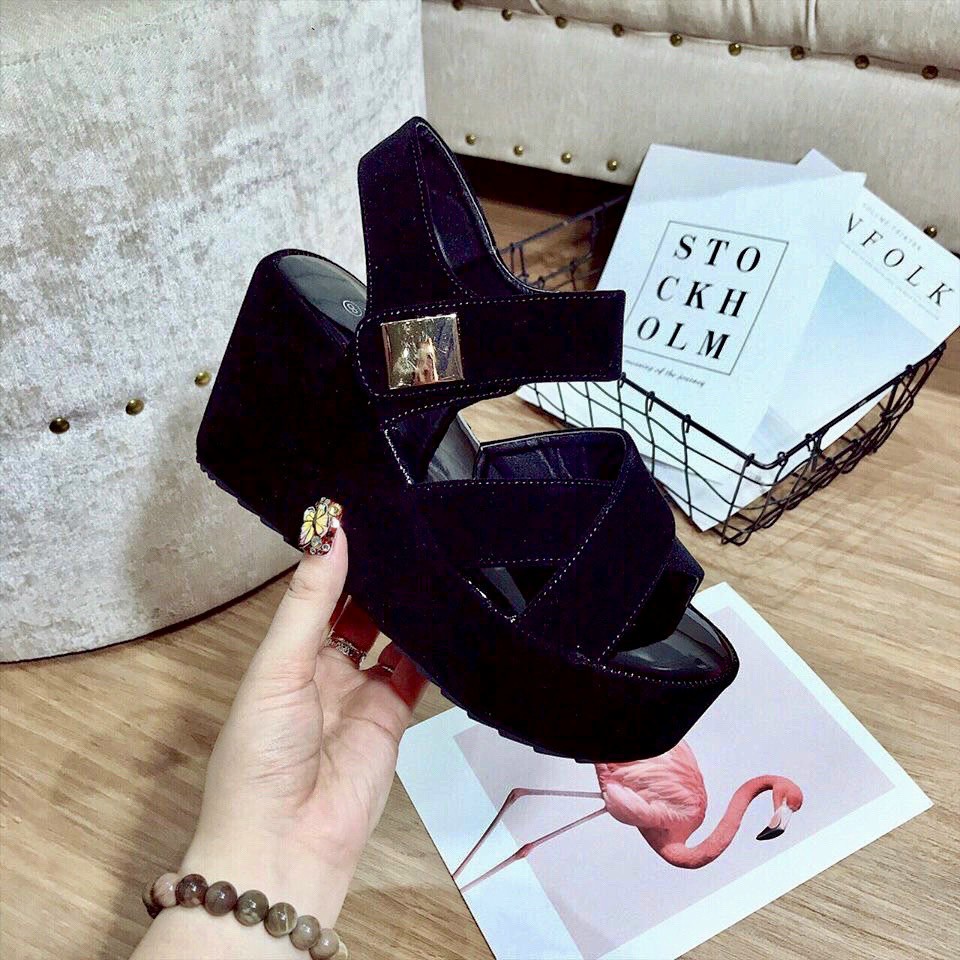 Giày Đế Bằng Nhung Chính Hãng Hộp Xanh SHLL - Quai Hậu Dán Xé Cao Cấp 6657-1 6658-1 6659-1