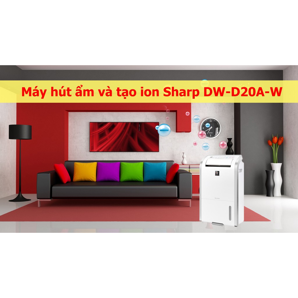 Máy hút ẩm và tạo ion Sharp DW-D20A-W (50m² - 20 lít/ngày)