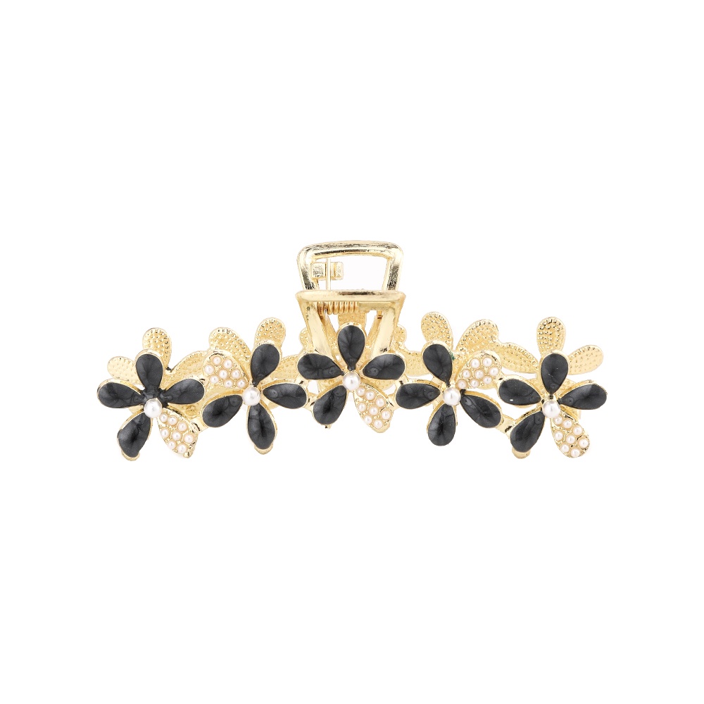 Haimeikang Kẹp tóc hình hoa đính ngọc trai nhân tạo thời trang độc đáo