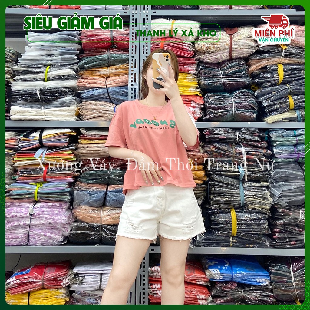 ✅ Ảnh Thật Của Xưởng 100% ✅ 🍓Áo Phông Croptop SNOOPY Form Rộng, Áo Thun Ulzzang In Hình🍓