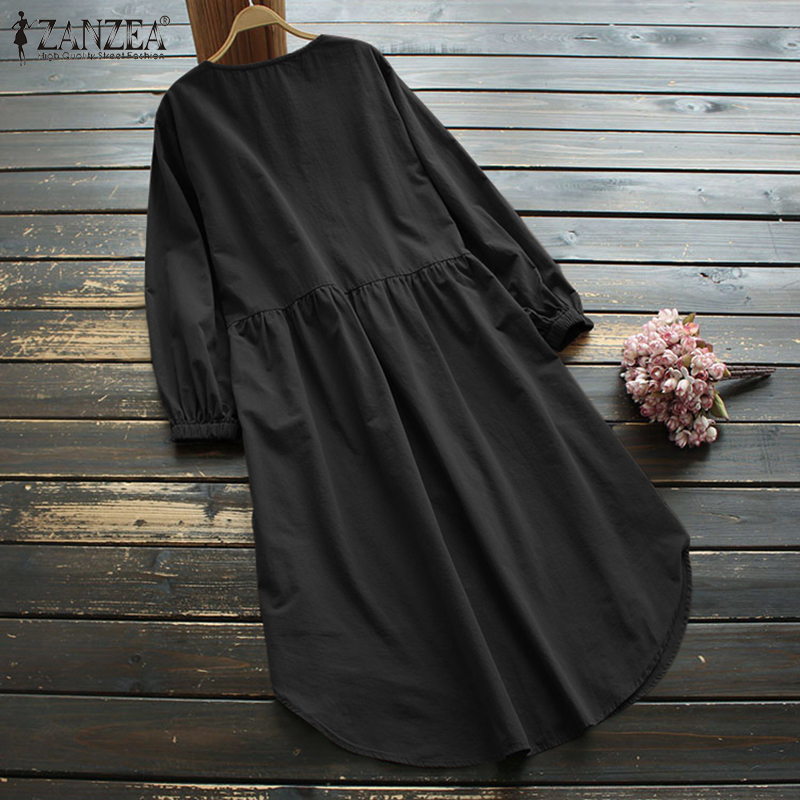 Đầm Maxi ZANZEA Tay Dài Thời Trang Dành Cho Nữ