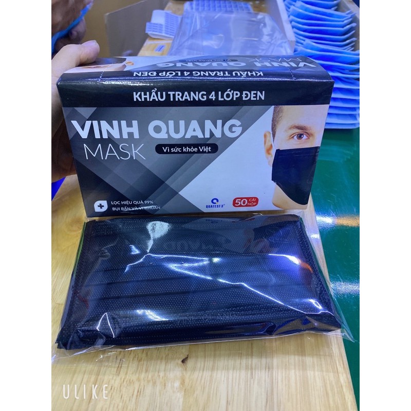 khẩu trang 4l đen VINH QUANG maks