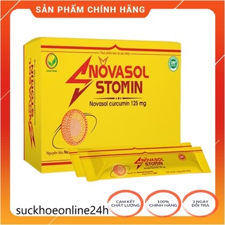 Novasol stomin - hỗ trợ giảm đau dạ dày - giảm acid dịch vị - hộp 20 gói