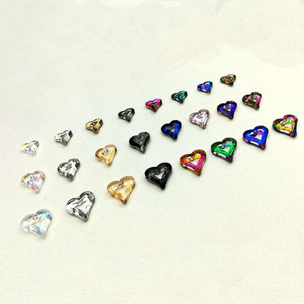 Set 20 Phụ Kiện Trang Trí Móng Tay Hình Trái Tim Thời Trang|Kính Đáy Nhọn 3D K9 Đính Móng Nghệ Thuật