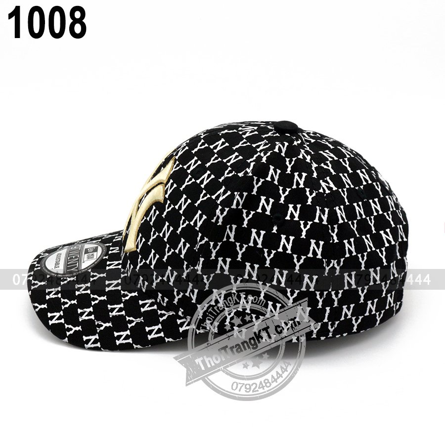 Combo 2 Nón bucket MLB Monogram NY đen
