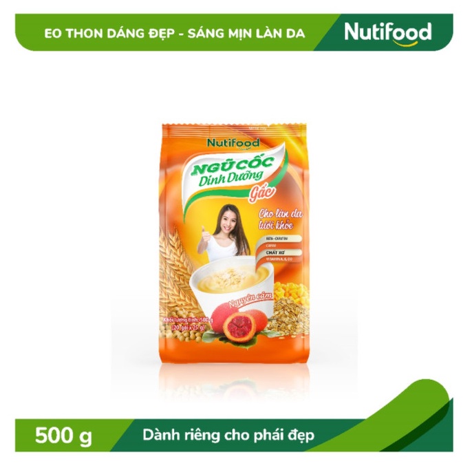 Combo 2 Ngũ cốc dinh dưỡng NutiFood Gấc (20 gói x 25/gói)/hộp