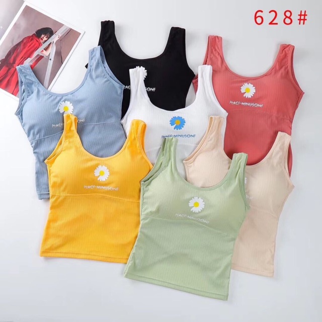 [ FREESHIP TỪ 50K ] Crop Top Hoa Cúc Chéo Lưng