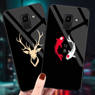 ỐP Lưng SAMSUNG A6, J8, A8, A8 Plus  Mặt kính cường lực Cao Cấp, Sang Trọng thiết kế Độc Quyền