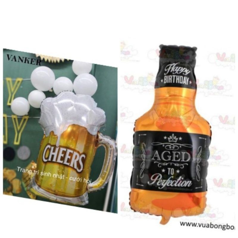 Bộ bóng kiếng hình ly và chai rượu 40cm&amp;70cm