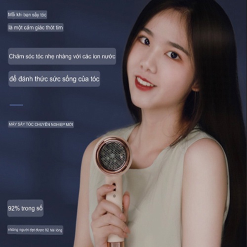 Máy Sấy Tóc Cao Cấp Không Làm Hư Tóc,Làm khô nhanh công suất cao, Công nghệ ion âm bổ sung độ ẩm, tiếng ồn thấp