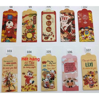 COMBO 10 BAO | BAO LÌ XÌ 2021 GIÁ SỈ VÀ LẺ