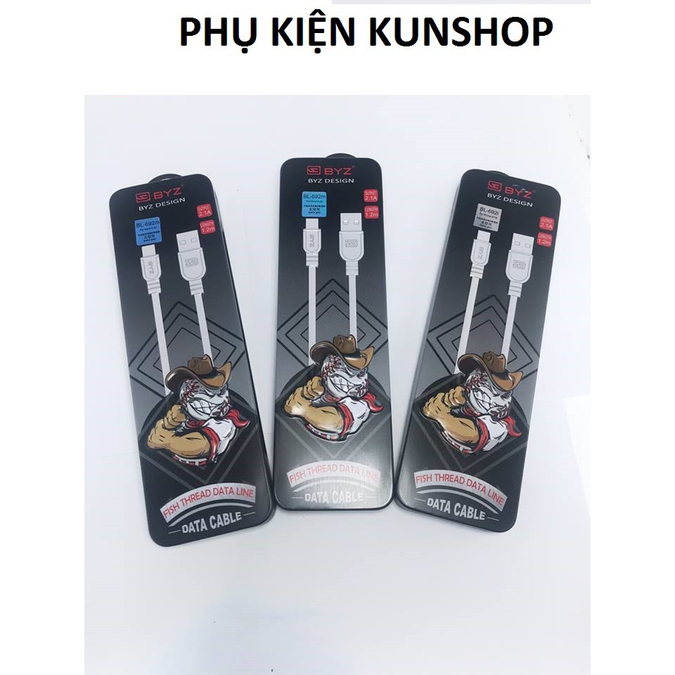 Cáp sạc Iphone, samsung chính hãng BYZ