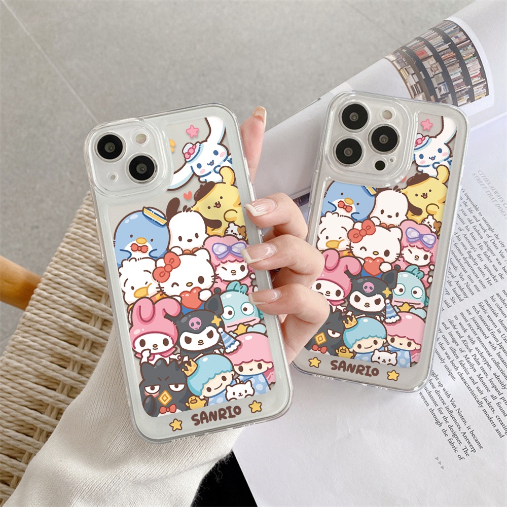 Ốp Điện Thoại Mềm Trong Suốt Chống Sốc In Họa Tiết Hello Kitty Cho iPhone 11 13 12 X XS Pro Max XR 12 13 Mini