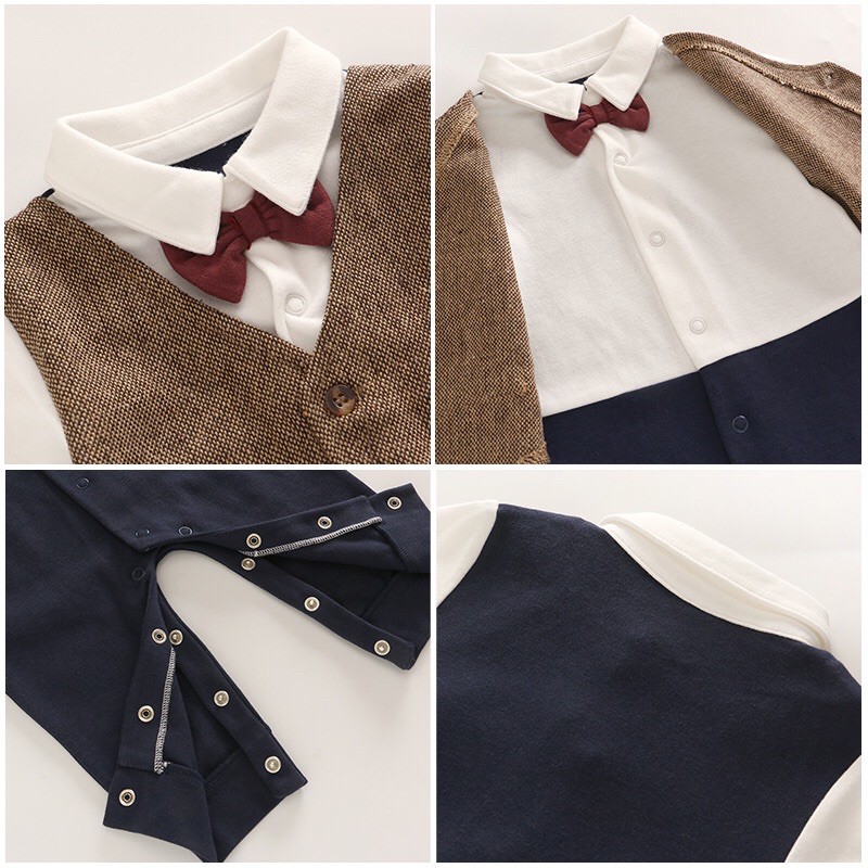 BODY CÔNG TỬ CHO BÉ TRAI VLINDER CAO CẤP SIZE66-90CM