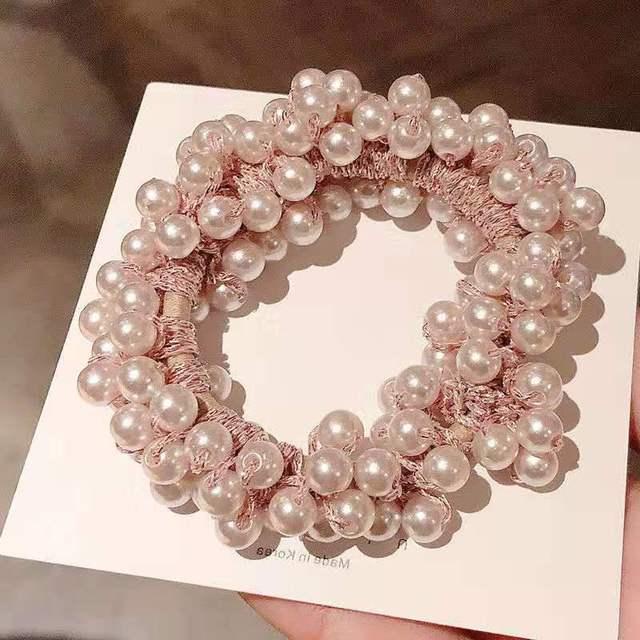 Cà vạt tóc 1 mảnh Hạt cô gái Scrunchies Phụ kiện Band Người có mái tóc thanh lịch