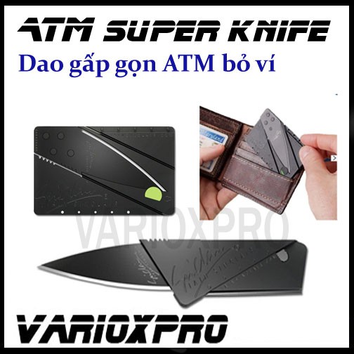 [An toàn & Tiện lợi]: Dao ATM gấp gọn bỏ ví hình thẻ ATM cực nhỏ gọn