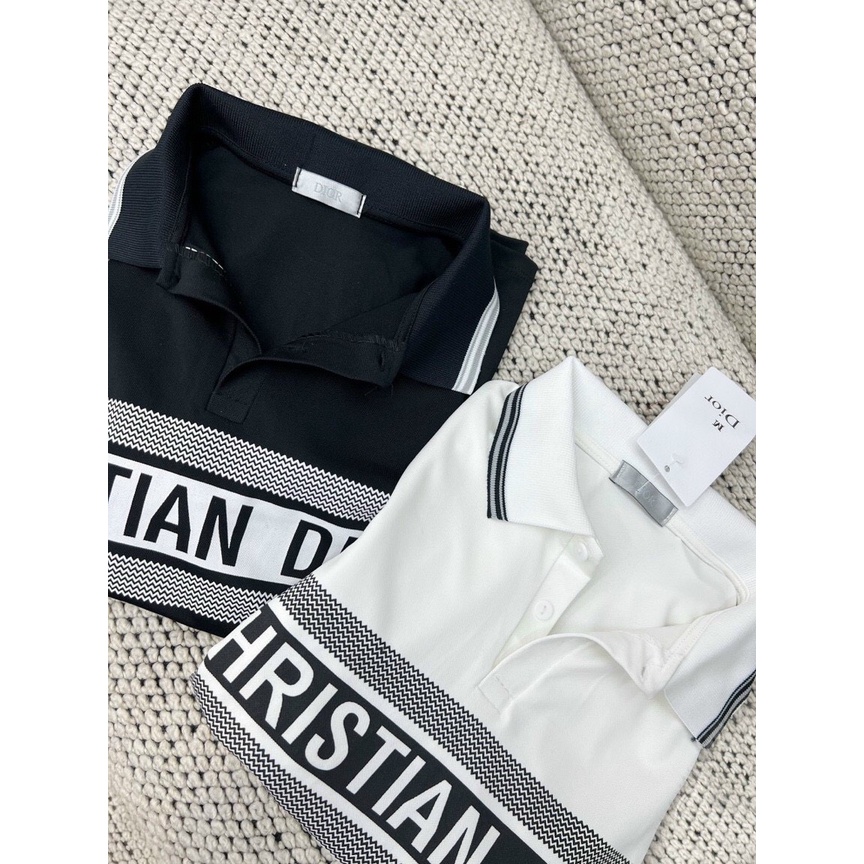 Áo Polo Nữ 2 Màu Trắng Đen Chất Poly Cá Sấu,