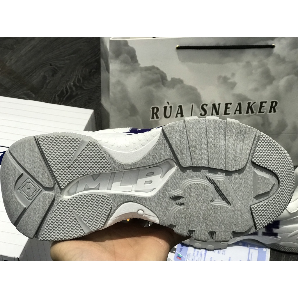 Siêu Phẩm Giày Thể Thảo Sneaker MLB LA Xanh Trắng Đế Tách Lớp SIêu Xinh Cao Cấp Ảnh Thật + freeship + Tặng Tất