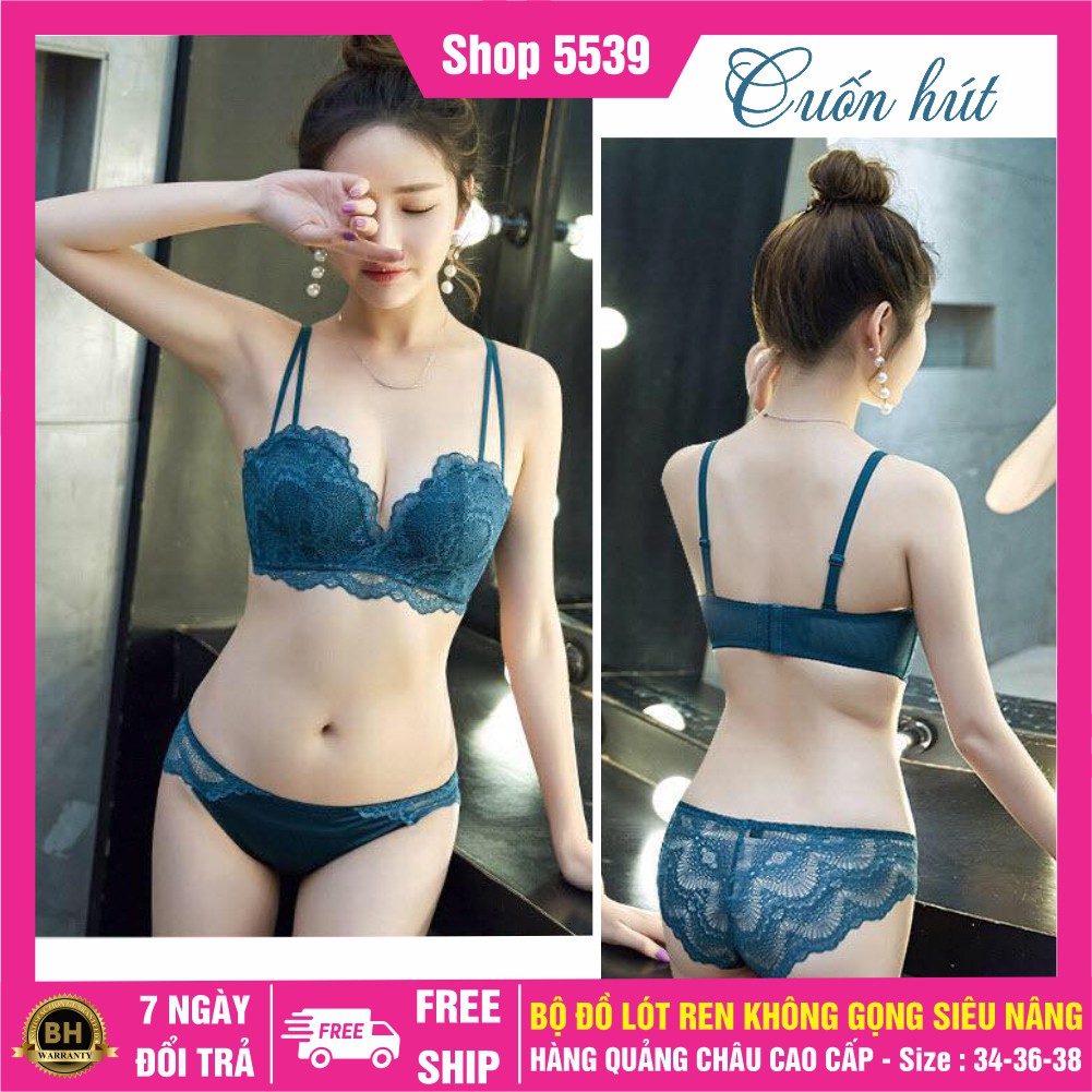 🌟 Có Video 🌟 Bộ đồ lót nữ nâng ngực không gọng ren mềm cup ngang bản to cài 3 nâng đẹp - Shop 5539 | BigBuy360 - bigbuy360.vn