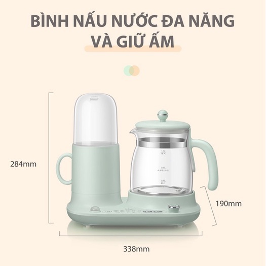 Bình nấu nước đa năng và giữ ấm Bear TNQ-A12L1 - Hàng chính hãng - Bảo hành 18 tháng