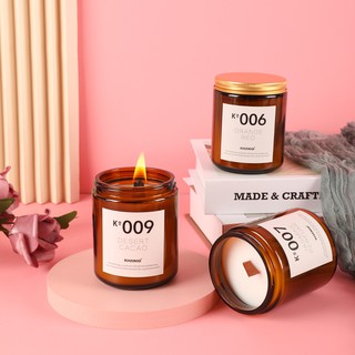 Nến thơm KhaNid bấc gỗ - 100% sáp đậu nành