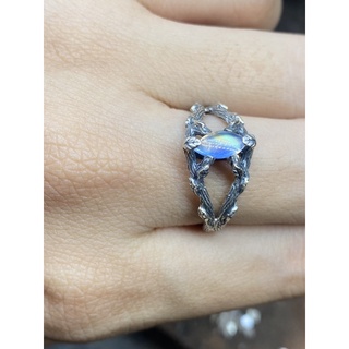 nhẫn bạc 950 moonstone!