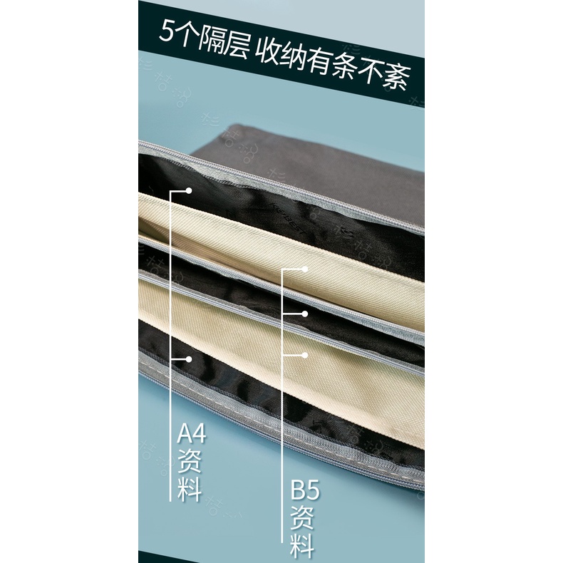 Túi vải đựng tài liệu khổ A4 có khóa kéo hai lớp tiện lợi dành cho nữ | BigBuy360 - bigbuy360.vn