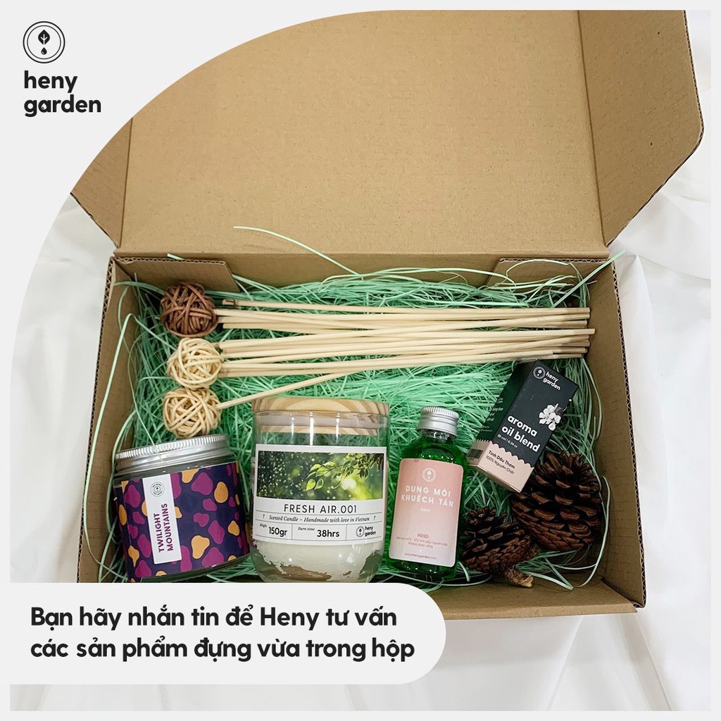 Hộp Quà Tặng Ready To Go (Nhiều Phân Loại) Phù Hợp Để Gói Nến Thơm, Tinh Dầu Heny Garden