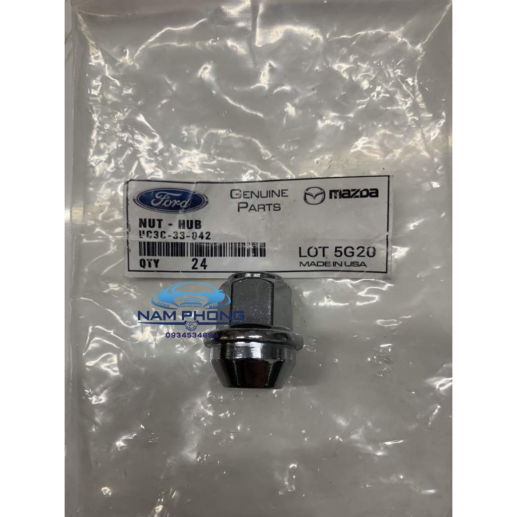 Ecu bắt la zăng - Ecu lốp - Ốc lốp Ford Mazda - CV6Z1012C / UC3C33042 / AB313N405AA