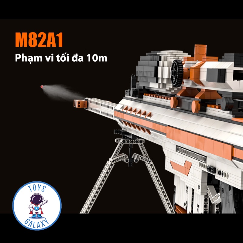 Đồ Chơi Lắp Ráp Kiểu LEGO PUBG Mô Hình Barrett M82A1 Asiimov MOC Kevin183 / CSGO Free Fire Lửa Chùa CoD