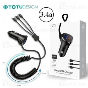 BỘ củ tẩu kèm dây cáp sạc Ô TÔ 1 cổng USB kèm 1 cáp liền 3 2 đầu 17W 3.4A đa năng 2 in 1 3 in 1 sạc nhanh xe hơi