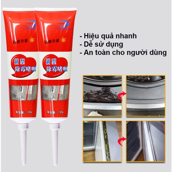 Gel Tẩy Nấm Mốc, Tẩy Trắng Đa Năng - Keo Tẩy Nấm Mốc, Làm Sạch Khu Bếp, Nhà Vệ Sinh, Kẽ Tường, Tủ Lạnh