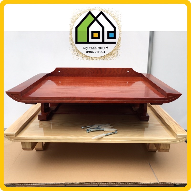 (Combo-Cỡ lớn) Bộ Ban Thờ chung cư khổ lớn 107/61, 99/50cm{ban thờ, tấm chống ám khói, chữ tròn tài Lộc và viền chiện}