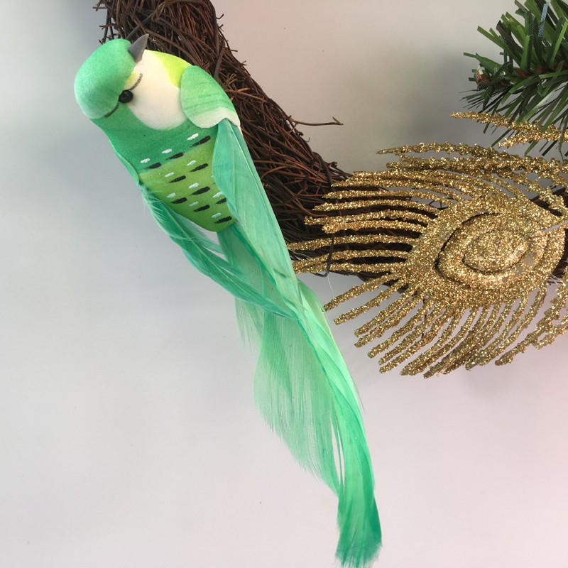 Vòng hoa Noel - Vòng nguyệt quế Giáng sinh D20 kiểu khung vòng rơm