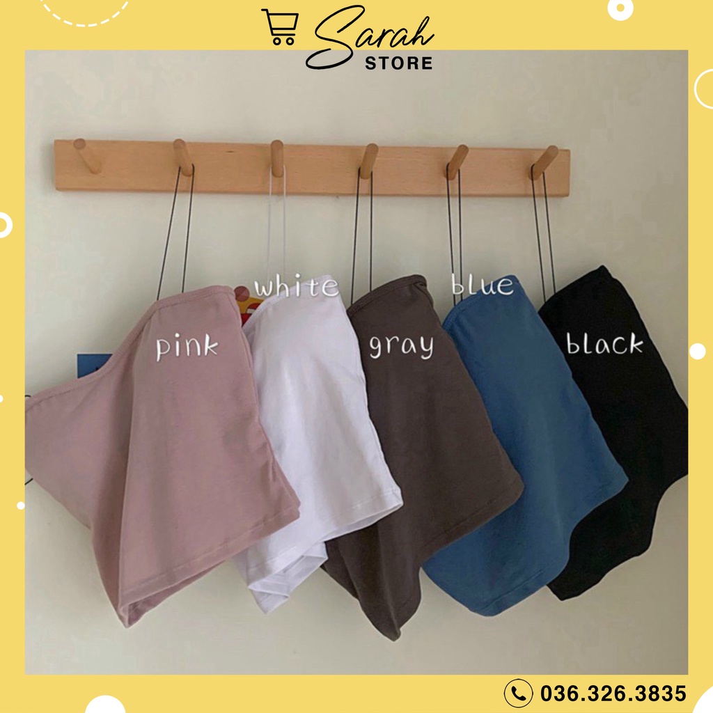 Áo 2 Dây Sợi Bún Có Đệm Ngực, 2 Dây Mảnh Dáng Lửng