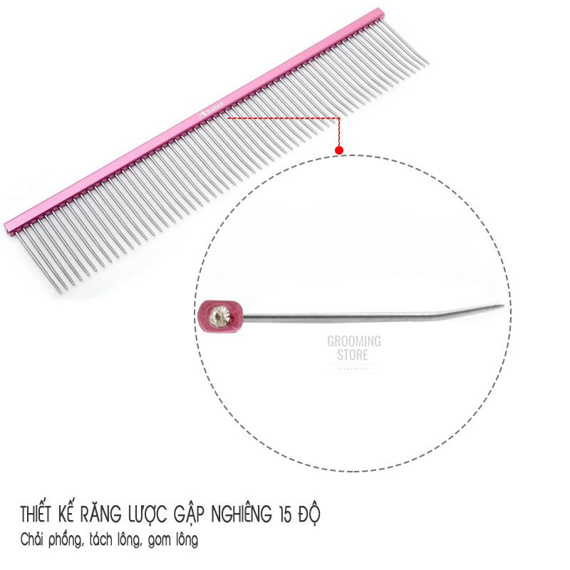 Lược grooming chuyên nghiệp - Lược chải lông chó mèo - Grooming Store