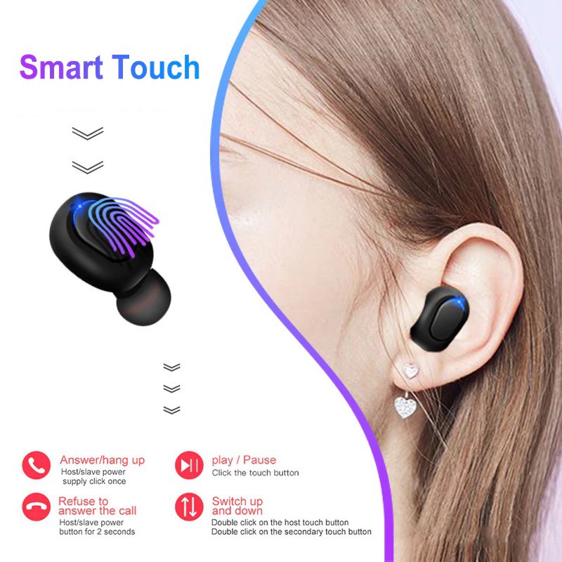 Tai nghe không dây - Kết nối bluetooth - Cảm biến vân tay - Mã số L21